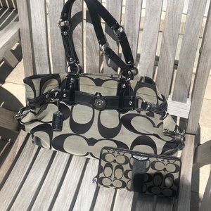 Coach purse with matching wallet